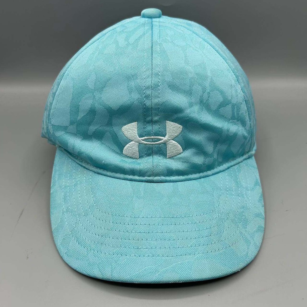 Under Armour Hat Youth Blue Free Fit Embroidered Logo Strap‎ Back Cap